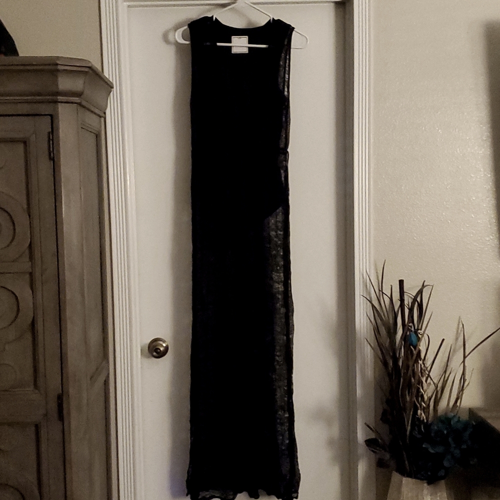 Size large v neck black lace dress with black body suit attached new with tag